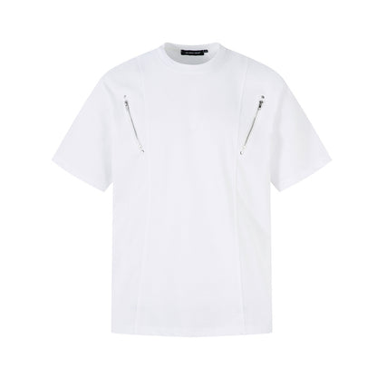 Rory – T-shirt à Manches Courtes avec Fermeture Éclair et Couture