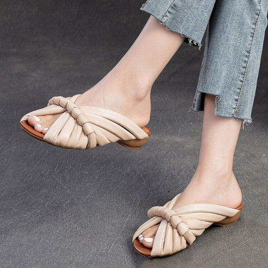 Ruby – Sandales Plates Été en Cuir Végétalien à Bride Unique