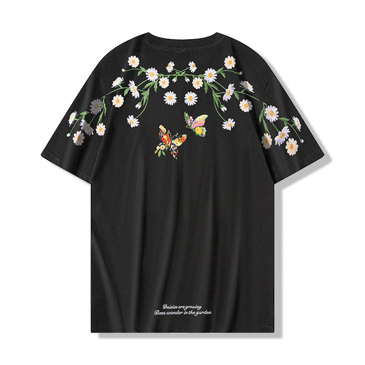 Ashley – T-shirt National à Manches Courtes avec Papillon Changeant