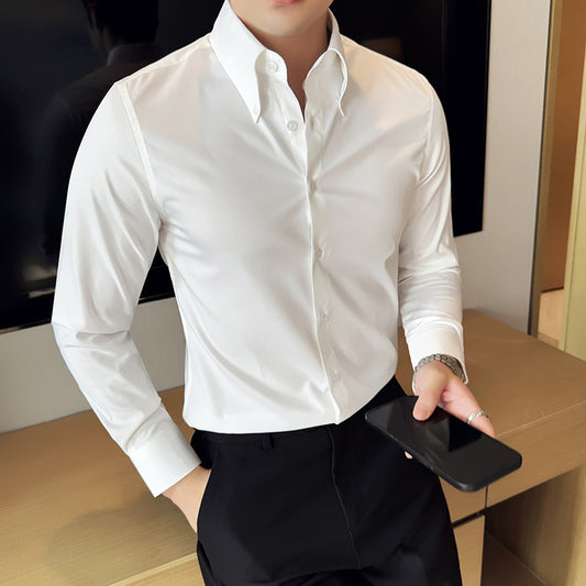 Douglas – Chemise à manches longues sans repassage pour homme