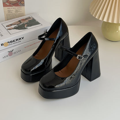 Sandra – Chaussures à Talon Chunky Rétro pour Femmes