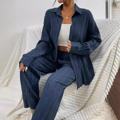 Jessica – Cardigan Loose à Col Chemise, Manches Longues