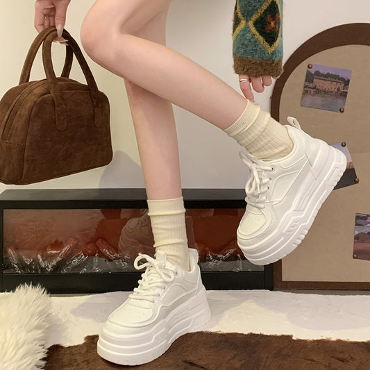 Dawn – Chaussures à Plateforme Légères en Blanc Polyvalent