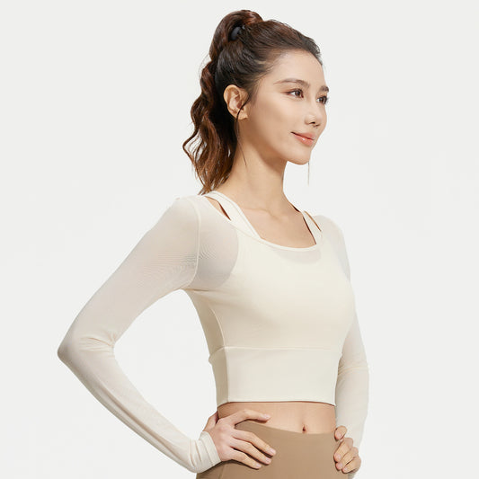 Diana – Haut Long à Manches en Maille pour Yoga