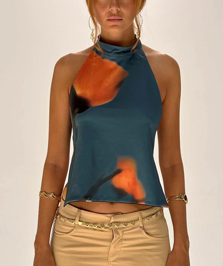 Lucy – Haut Élégant à Col Halter pour Femmes