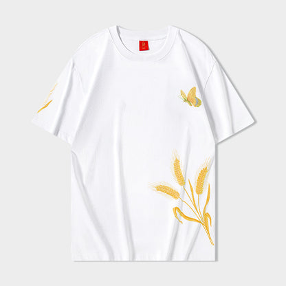 Adam – T-shirt en Coton avec Broderie Florale