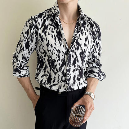 Ben – Chemise Slim Imprimée Personnalisée pour Homme