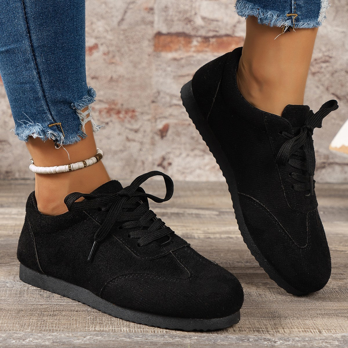 Jane – Chaussures décontractées blanches rétro à semelle souple