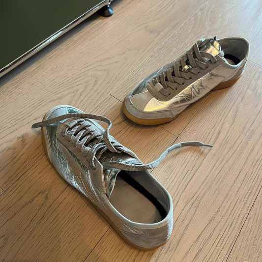 Patricia – Chaussures d'Entraînement Argentées Vegan Douces