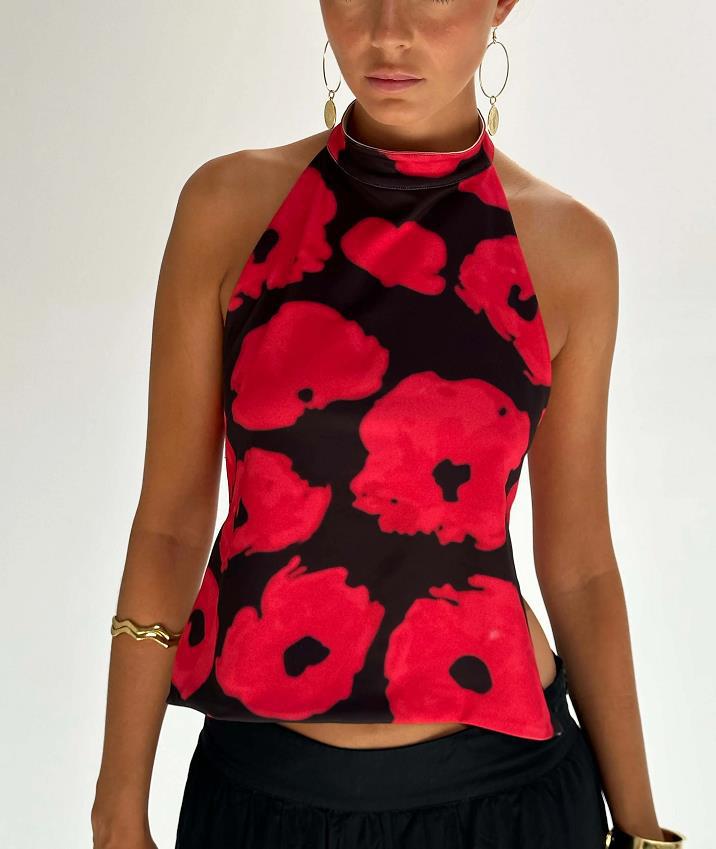 Lucy – Haut Élégant à Col Halter pour Femmes