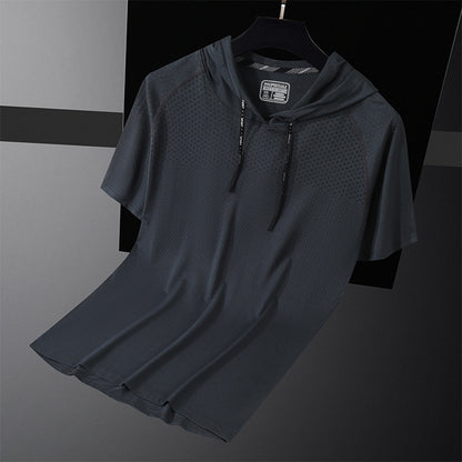 Derek – T-shirt à capuche à séchage rapide pour l'exercice