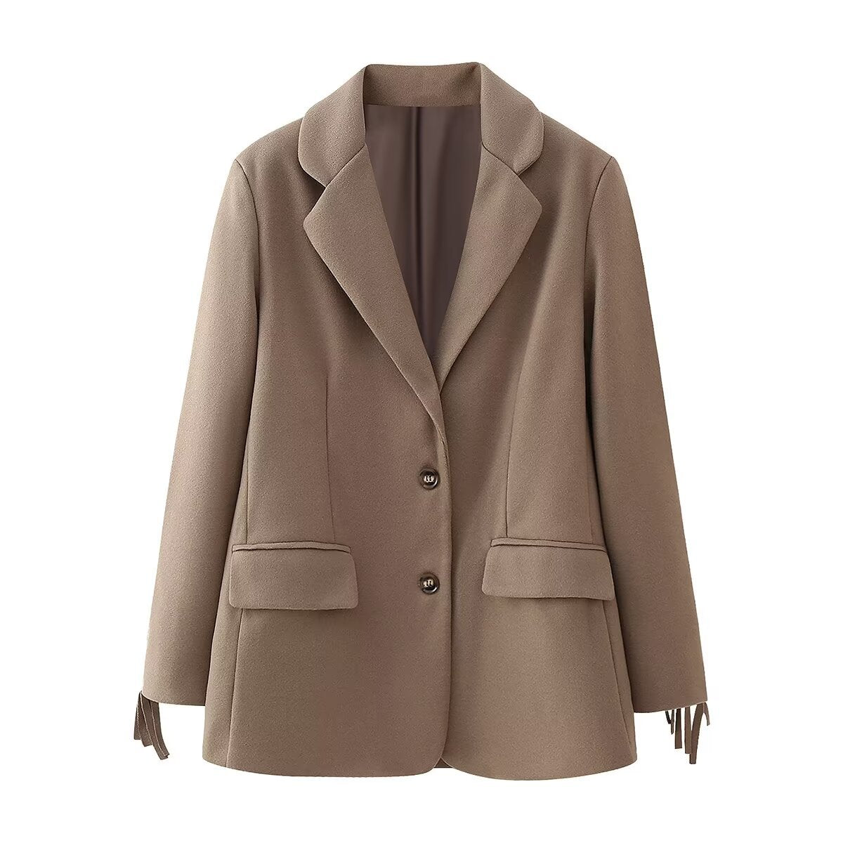 Hannah – Veste en Laine à Franges d'Automne