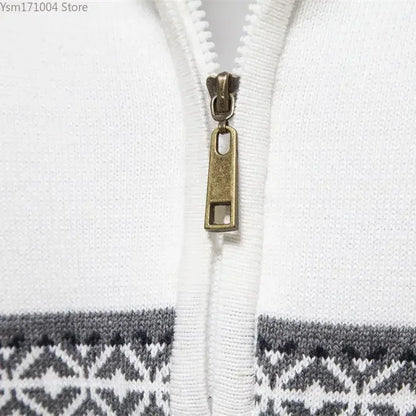 Terrence – Pull à Col Haut Rayé pour Homme