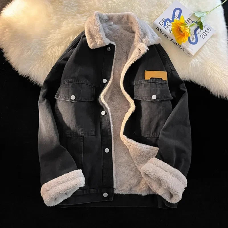 Gary – Veste en Jean Épaisse Avec Fleece Pour Hommes