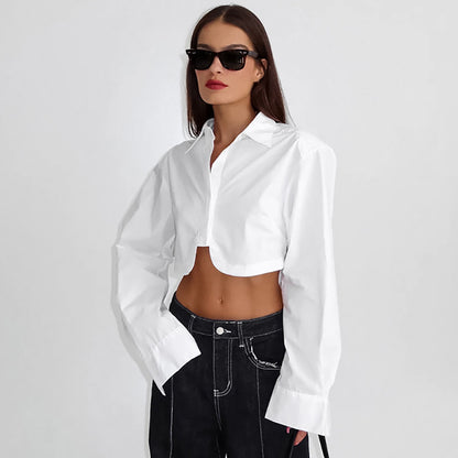 Elizabeth – Chemise Minimaliste Blanche pour le Commute