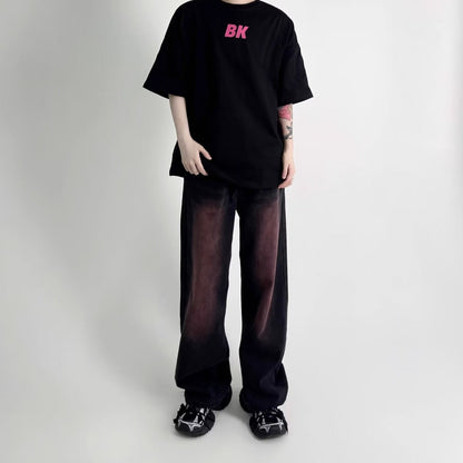 Jay – Jean Rouge Noir Décoloré