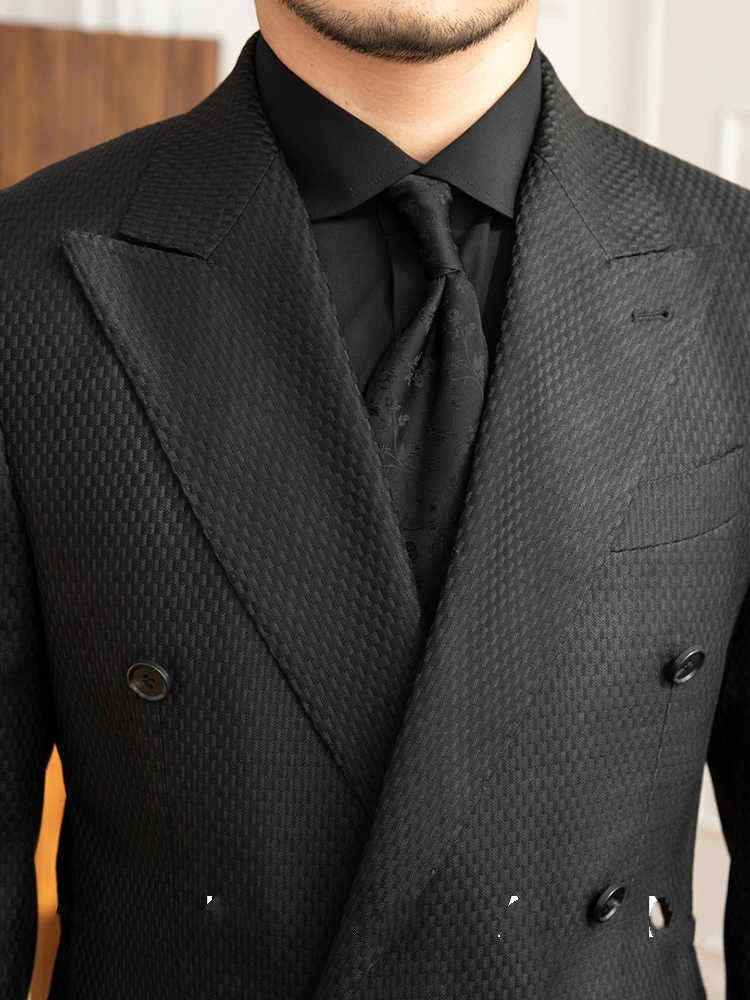 Ralph – Costume à carreaux noir pour hommes