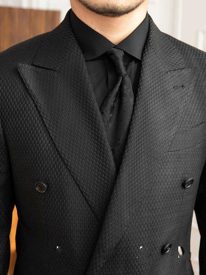 Ralph – Costume à carreaux noir pour hommes