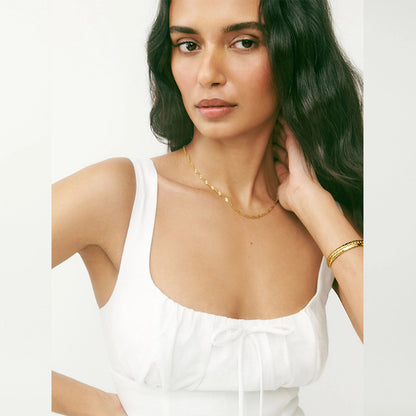 Helen – Robe en Lin Blanche