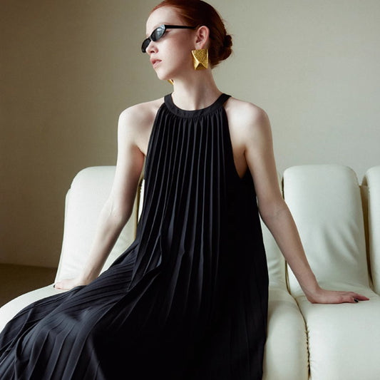 Tracy – Robe Évasée Plissée de Vacances