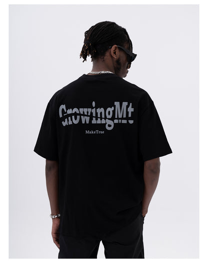Gerald – T-shirt à Manches Courtes avec Imprimé Lettre au Dos