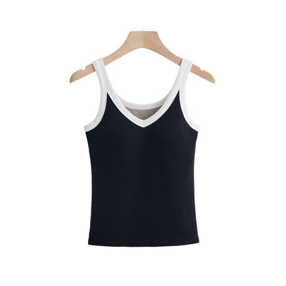 Joan – Gilet Matelassé en Coton à Bretelles