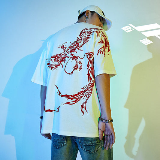 Lewis – T-shirt à manches courtes avec Phénix brodé