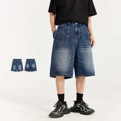 Francis – Shorts en Denim Rétro à Poche Frontale
