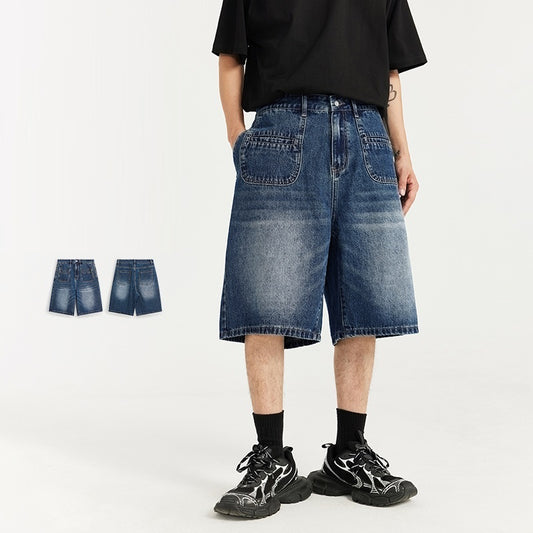 Francis – Shorts en Denim Rétro à Poche Frontale
