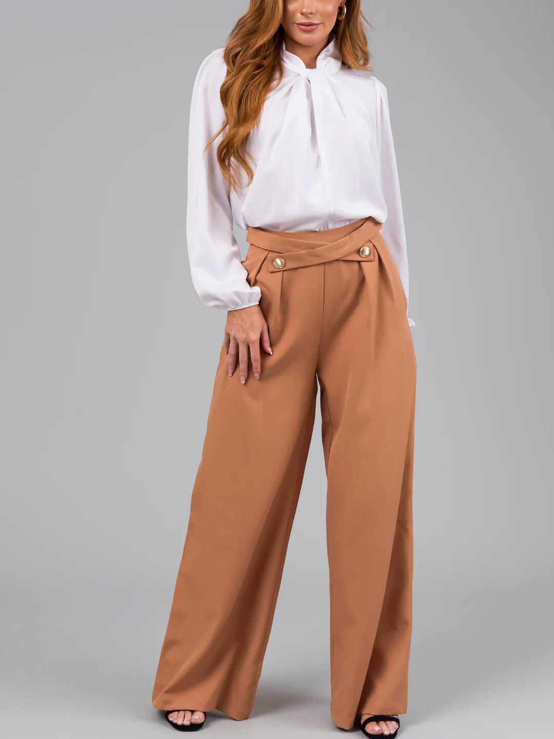 William – Pantalon Droit Uni en Polyester
