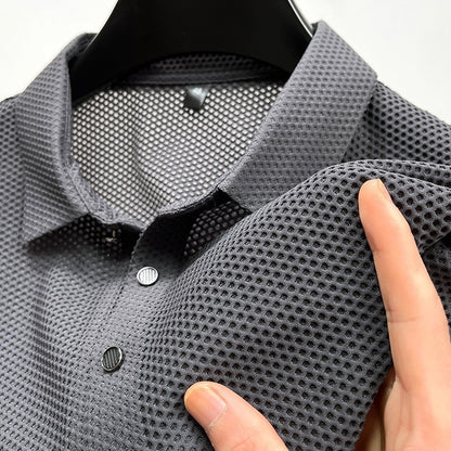 Cliff – T-shirt en Soie de Glace pour Hommes avec Maille