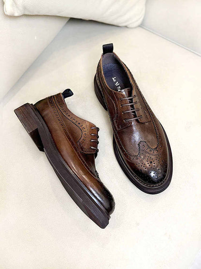 Albert – Chaussures Richelieu pour Hommes à Semelle Épaisse