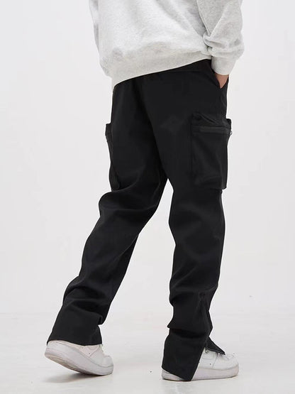 Simon – Pantalon rétro à fente avec fermeture éclair