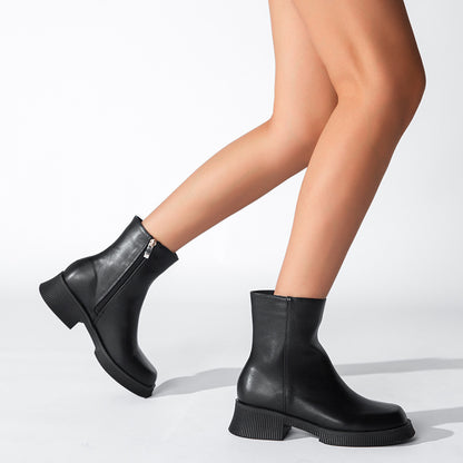 Vanessa – Bottines à Bout Rond en Vegan
