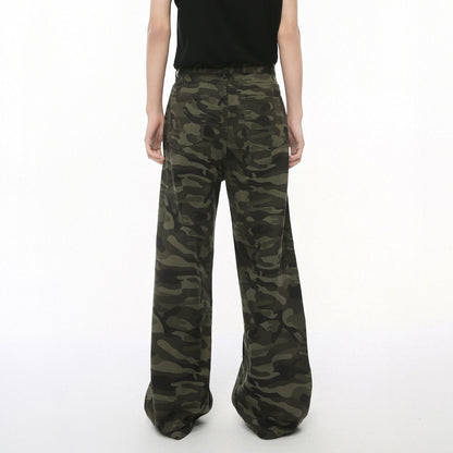 Gavin – Jean Camouflage Large à Jambes Droites