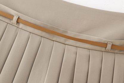 Marion – Jupe-culotte avec Ceinture Décorative Plissée