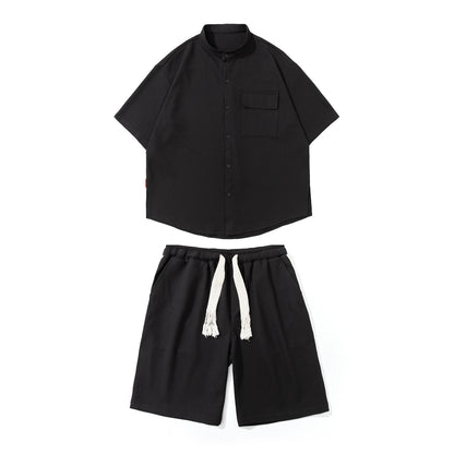 Charlie – Ensemble Vêtements Décontractés en Soie Glacée pour Hommes