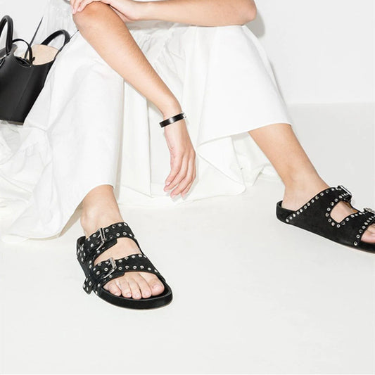 Jessica – Sandales à Boucle et Rivets