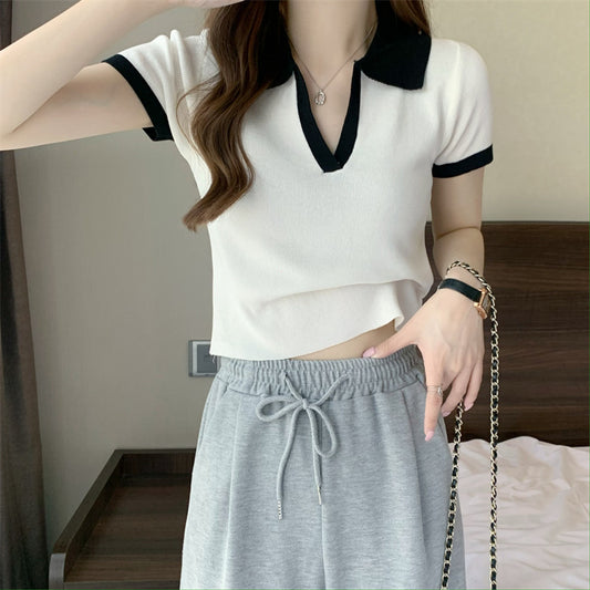 Emily – Pull en Maille à Col Polo pour Femme