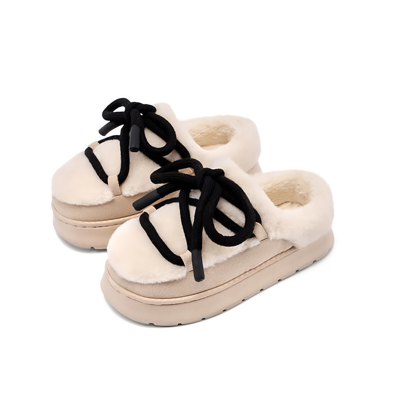 Margaret – Chaussons à plateforme en coton pour femme