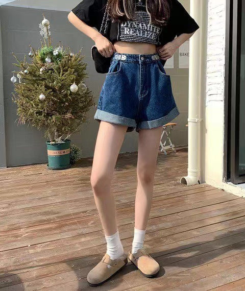 Diana – Shorts en Denim Rétro Larges et Fins