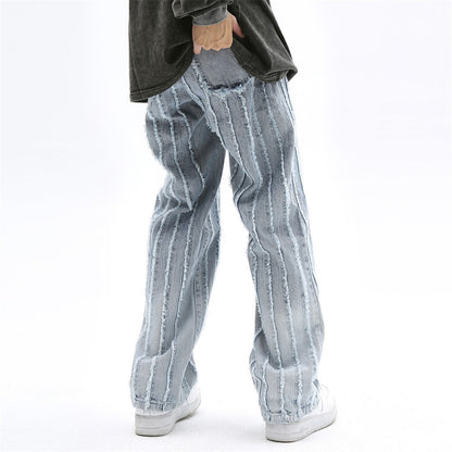 Abigail – Pantalon Ample à Jambes Larges avec Moustaches de Chat