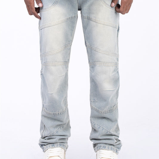 Gordon – Pantalon Droit avec Design Rétro Segmenté