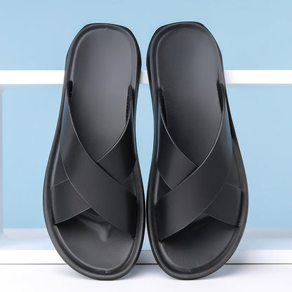 Ashley – Chaussons d'Été Décontractés en Cuir Vegan pour Hommes