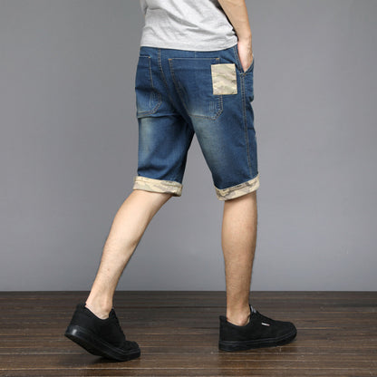 Simon – Shorts en Jean Droit à Patchs