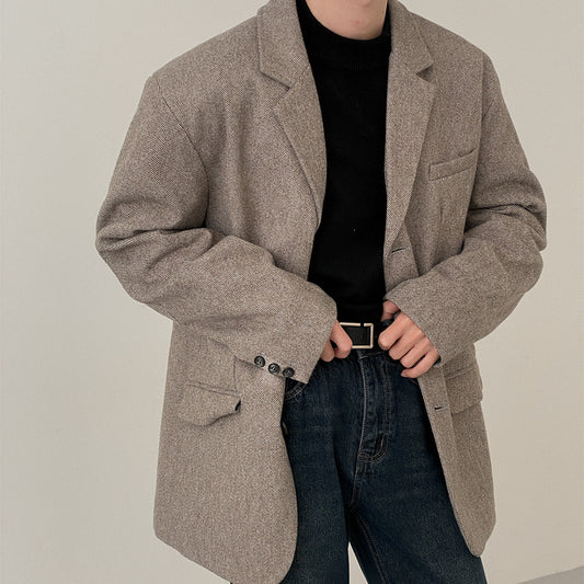 Noel – Veste de costume à simple boutonnage de style hongkongais vintage
