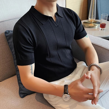 Louis – T-shirt en Soie de Glace à Manches Courtes pour Hommes
