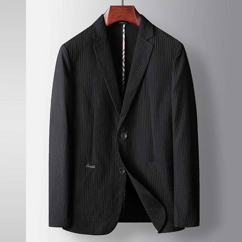 Colin – Manteau fin en couleur unie sans repassage