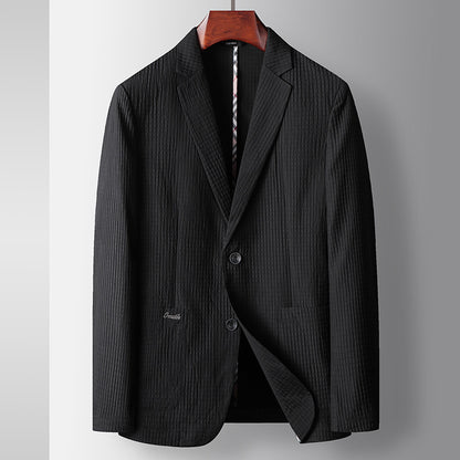 Colin – Manteau fin en couleur unie sans repassage