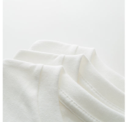 Stanley – T-shirt en Coton Blanc à Encolure Petite